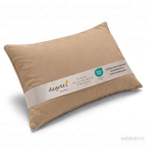 Degrees Home Kollektion: Örngott 70 x 45 cm. Extra mjuk mikrofiber 100% polyester andas, allergivänlig och tvättbar beige 8432456105756