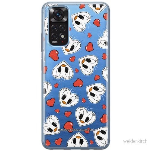 ERT GROUP mobiltelefonfodral för Xiaomi REDMI NOTE 11T/ 11S 5G/ POCO M4 PRO 5G originalt och officiellt licensierat Looney Tunes mönster Tweety 018, gedeeltelijk transparant 5905795122416
