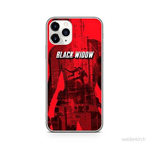 ERT GROUP mobiltelefonfodral för Apple Iphone 11 PRO originalt och officiellt licensierat Marvel mönster Black Widow 007 Vit anpassad till formen på mobiltelefonen, fodral tillverkad av TPU plast 5903537660967
