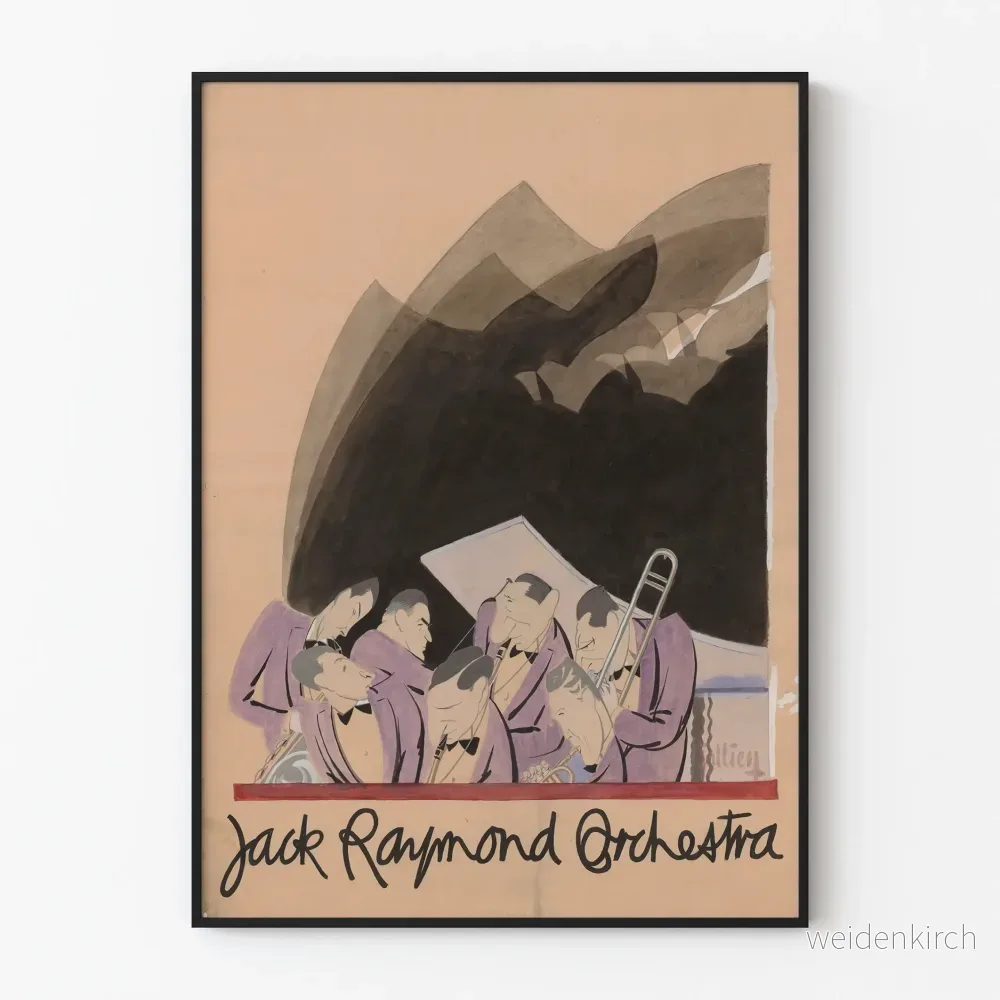 Vintageposter av orkestern Jack Raymond