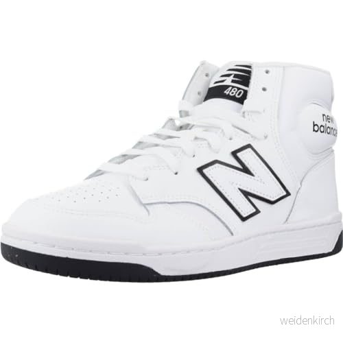 New Balance 480, Sneaker för män, 44 EU, Vit med svart, EU 196652931745