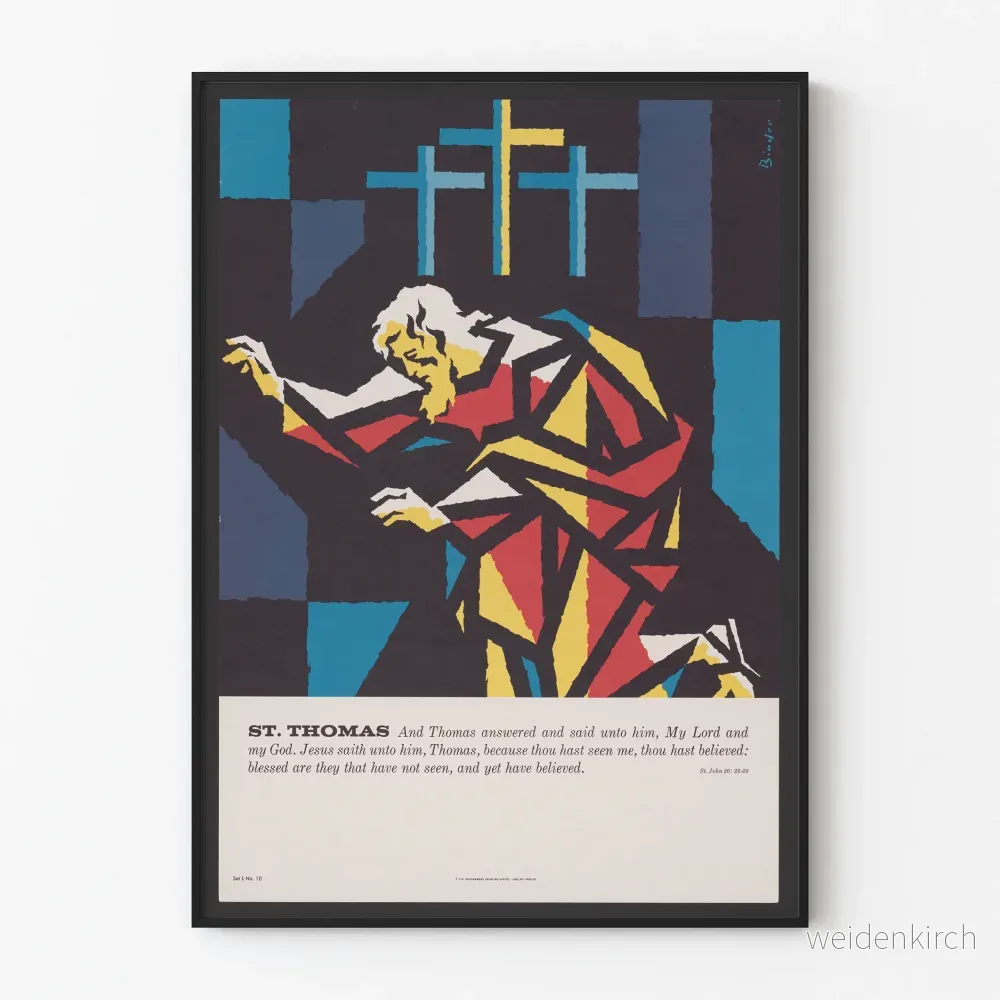 Konstnärlig poster av St. Thomas med modern geometrisk design Konstnärlig poster av St. Thomas med modern geometrisk design