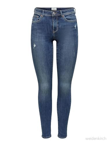 ONLY Dam Skinny Jeans ONLWAUW Medium Midja - Mellanblå XS / 30L 5714920135722