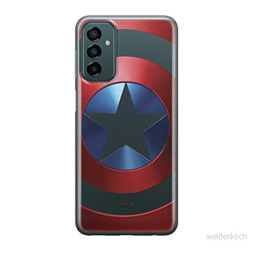 ERT GROUP mobiltelefonfodral för Samsung M13 4G/M23 5G/F23 originalt och officiellt licensierat Marvel mönster Captain America 025 anpassad till formen på mobiltelefonen, gedeeltelijk transparant 5905511361075