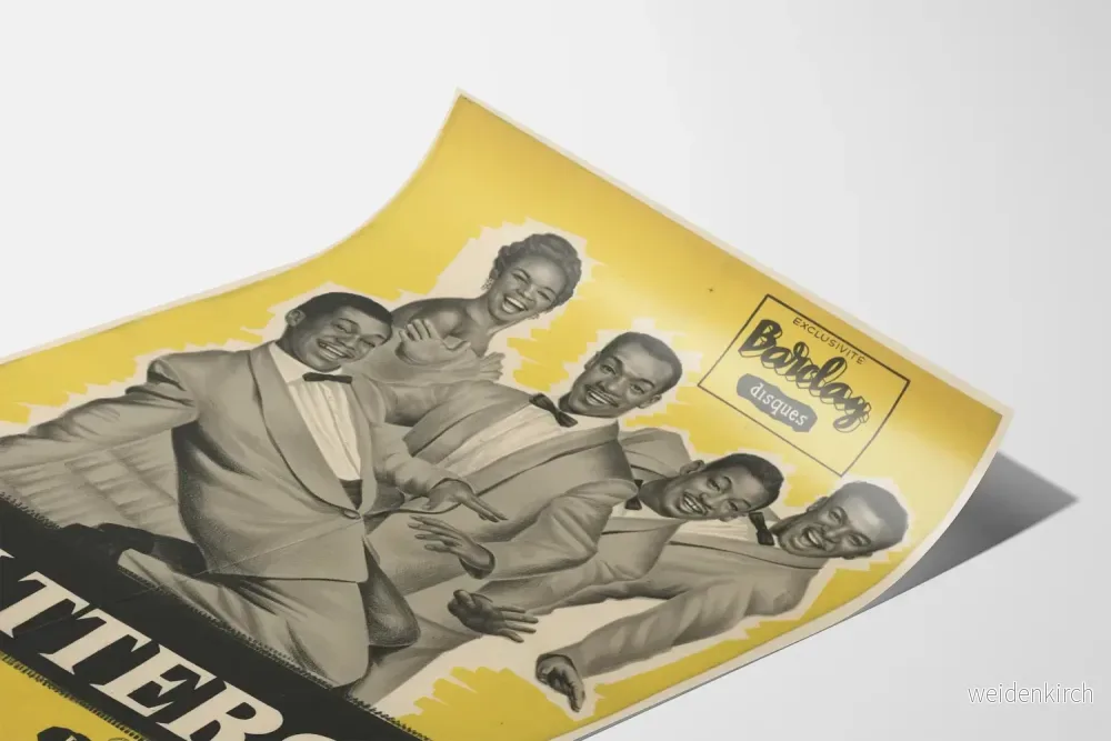 Vintageposter Les Platters - Retro musikväggdekoration - Bild 3