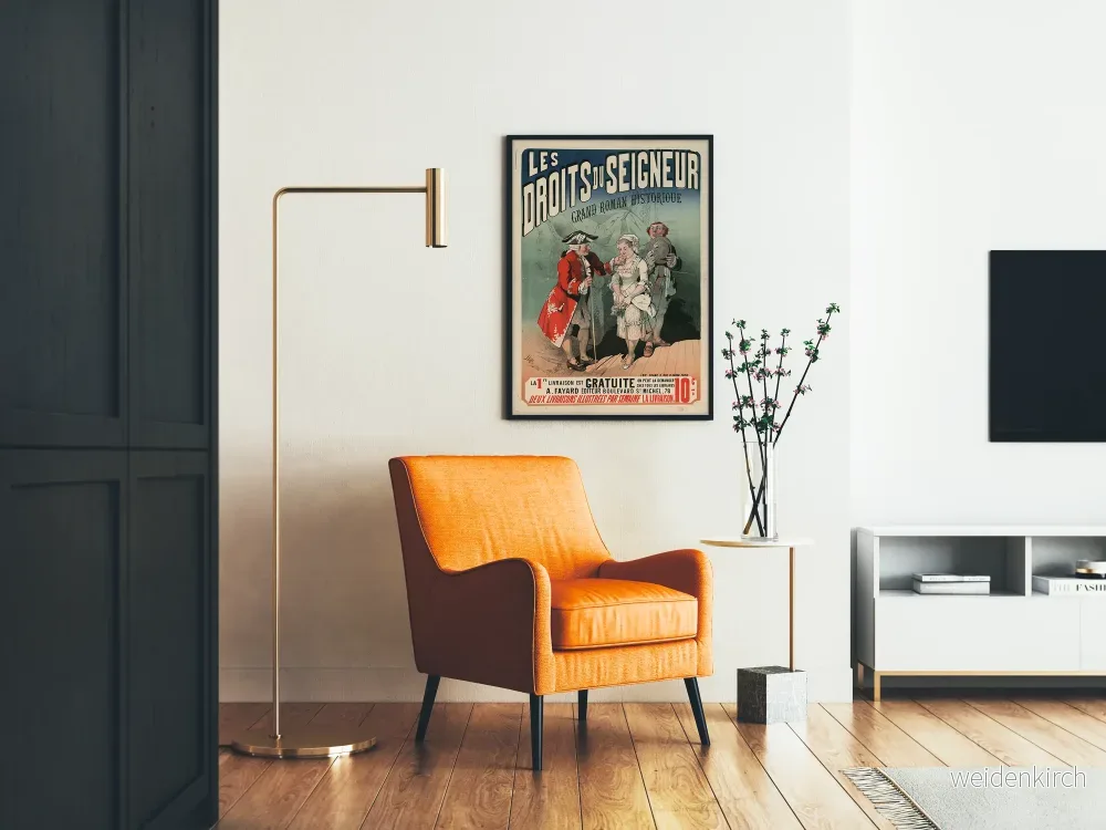 Vintageposter Les Droits du Seigneur - Historisk väggdekoration - Bild 2
