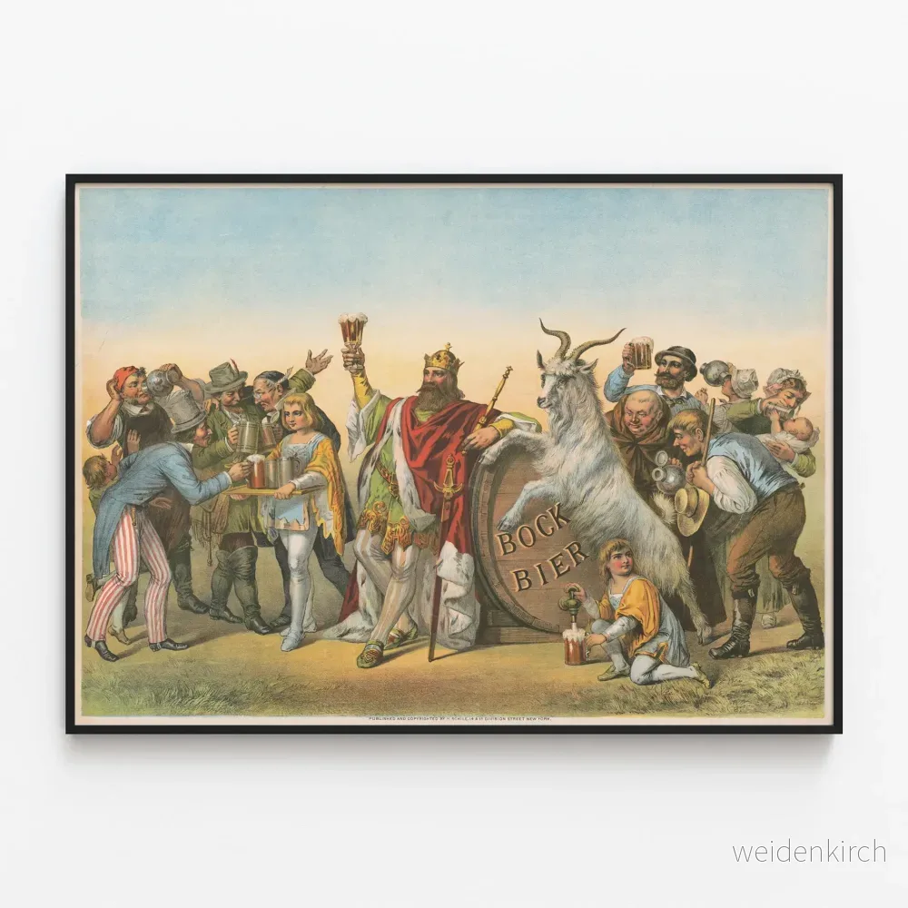 Vintageposter Bock Bier - Väggdekoration för Traditionell Bryggeri