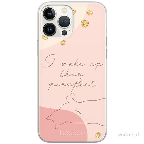 ERT GROUP mobiltelefonfodral för Iphone 13 PRO MAX originalt och officiellt licensierat Babaco mönster Cats 008 optimalt anpassad till formen på mobiltelefonen, fodral tillverkad av TPU plast 5905131107138