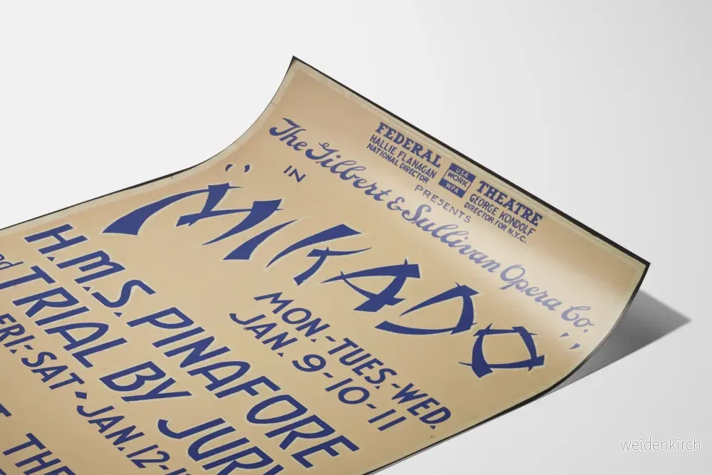 Vintage teaterposter Mikado och H.M.S. Pinafore - Bild 3