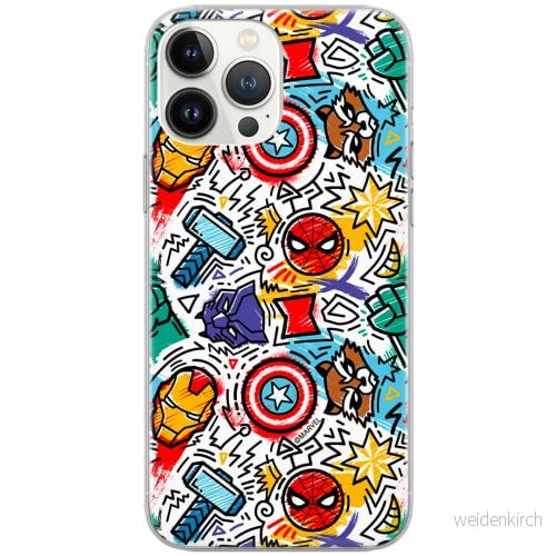 ERT GROUP mobiltelefonfodral för Apple Iphone 6 PLUS originalt och officiellt licensierat Marvel mönster Avengers 027 Vit anpassad till formen på mobiltelefonen, fodral tillverkad av TPU plast 5904805199257