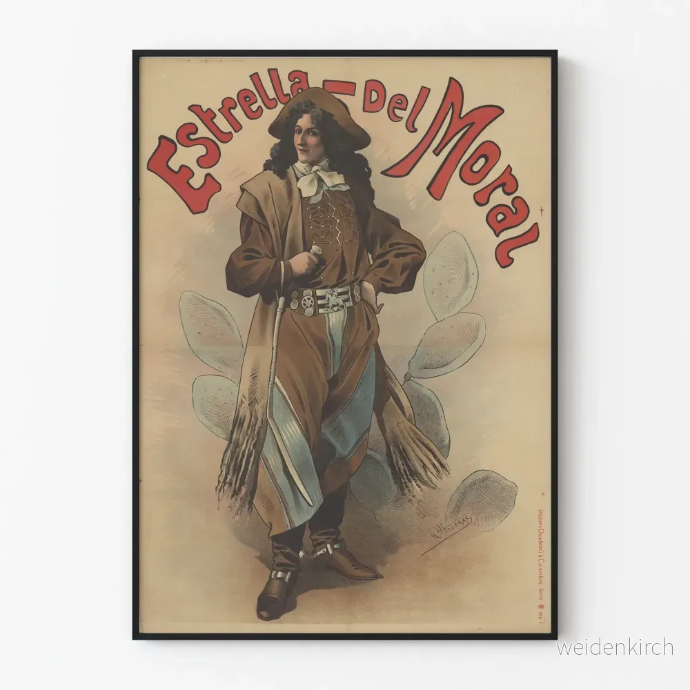 Retroposter i Estrella Del Moral-stil västern