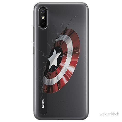 ERT GROUP mobiltelefonfodral för Xiaomi REDMI 9A originalt och officiellt licensierat Marvel mönster Captain America 023 optimalt anpassad till formen på mobiltelefonen, gedeeltelijk transparant 5903040308561