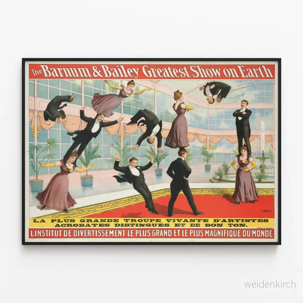 Vintageaffisch Barnum & Bailey Greatest Show on Earth - Konstnärlig väggdekoration