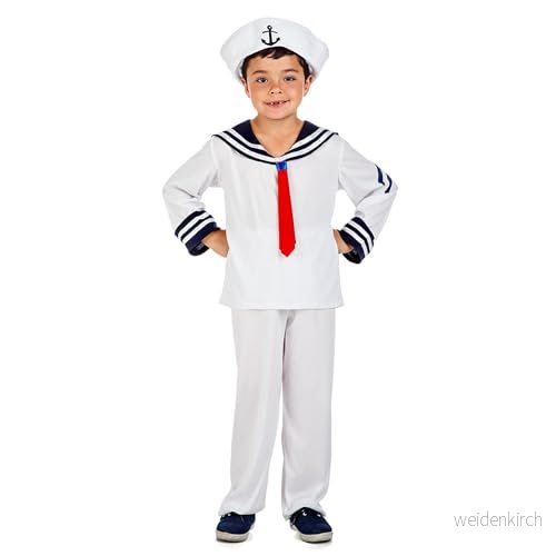 Boland Sjömanskostym för barn, 3 delar, kostym temafester, halloween eller karneval, sjöman 8712026823809