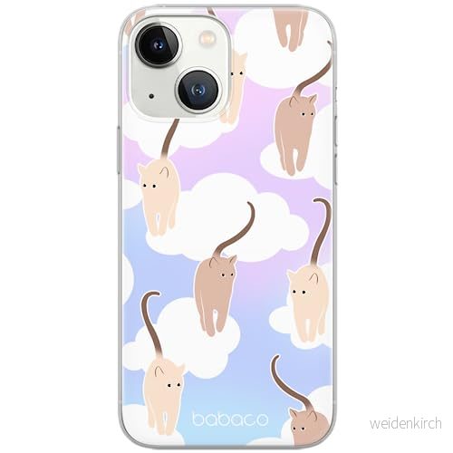 ERT GROUP mobiltelefonfodral för Iphone 13 MINI originalt och officiellt licensierat Babaco mönster Cats 015 optimalt anpassad till formen på mobiltelefonen, fodral tillverkad av TPU plast 5905131073259