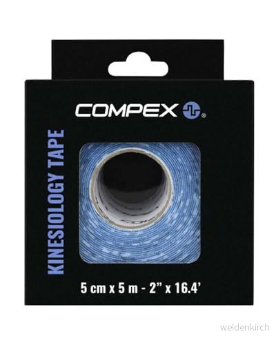 Compex Rulle Med Elastisk Kinesiologitejp För Vuxna, Unisex, Blå 190446259473