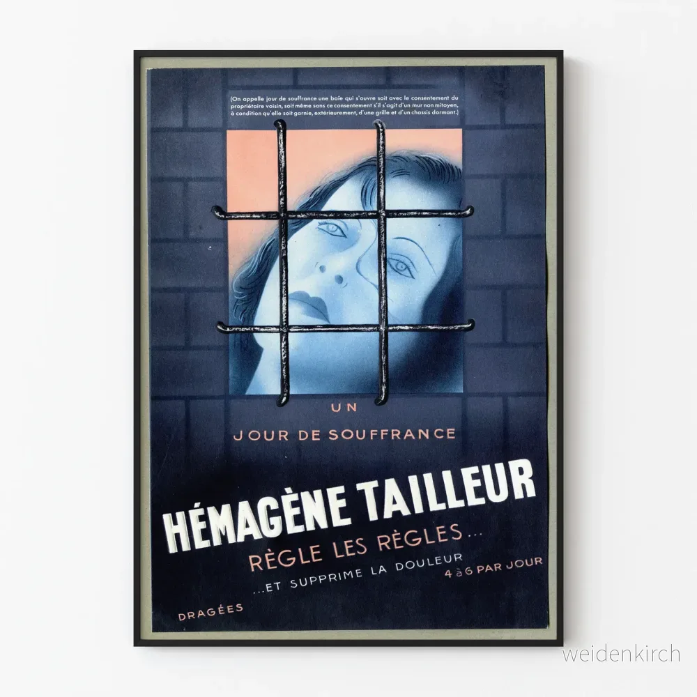 Vintageaffisch Hémagène Tailleur - Retro Väggdekoration