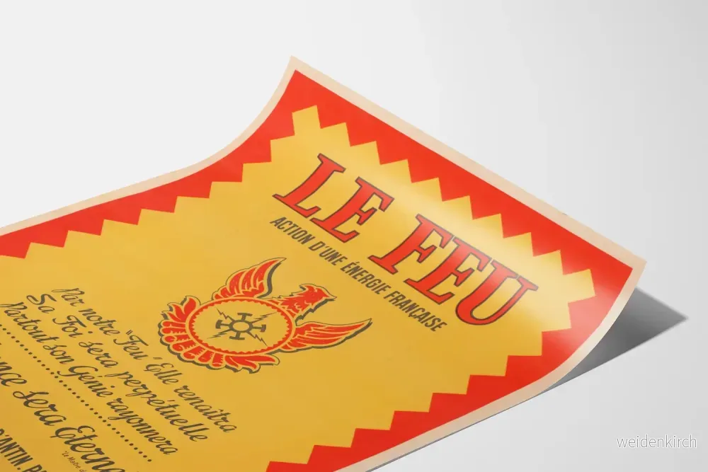 Vintageposter Le Feu – Fransk energiväggdekoration - Bild 3