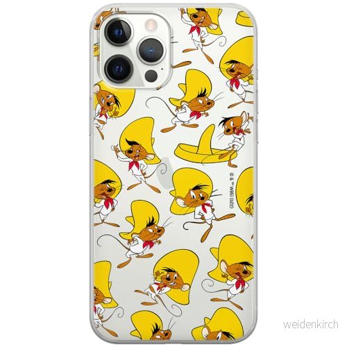 ERT GROUP mobiltelefonfodral för Iphone 12 PRO MAX originalt och officiellt licensierat Looney Tunes mönster Speedy Gonzales 001 anpassad till formen på mobiltelefonen, gedeeltelijk transparant 5905511645625