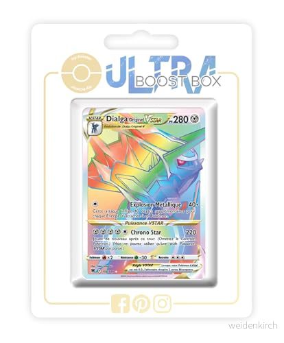 Dialga Originel VSTAR (Origin Forme VSTAR) 198/189 Shiny Rainbow Ultraboost X Epée et Bouclier 10 Astres Radieux Box med franska Pokémon kort 3701604924842