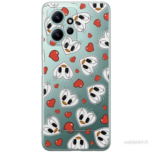 ERT GROUP mobiltelefonfodral för Xiaomi REDMI NOTE 12 4G originalt och officiellt licensierat Looney Tunes mönster Tweety 018 anpassad till formen på mobiltelefonen, gedeeltelijk transparant 5905795122713