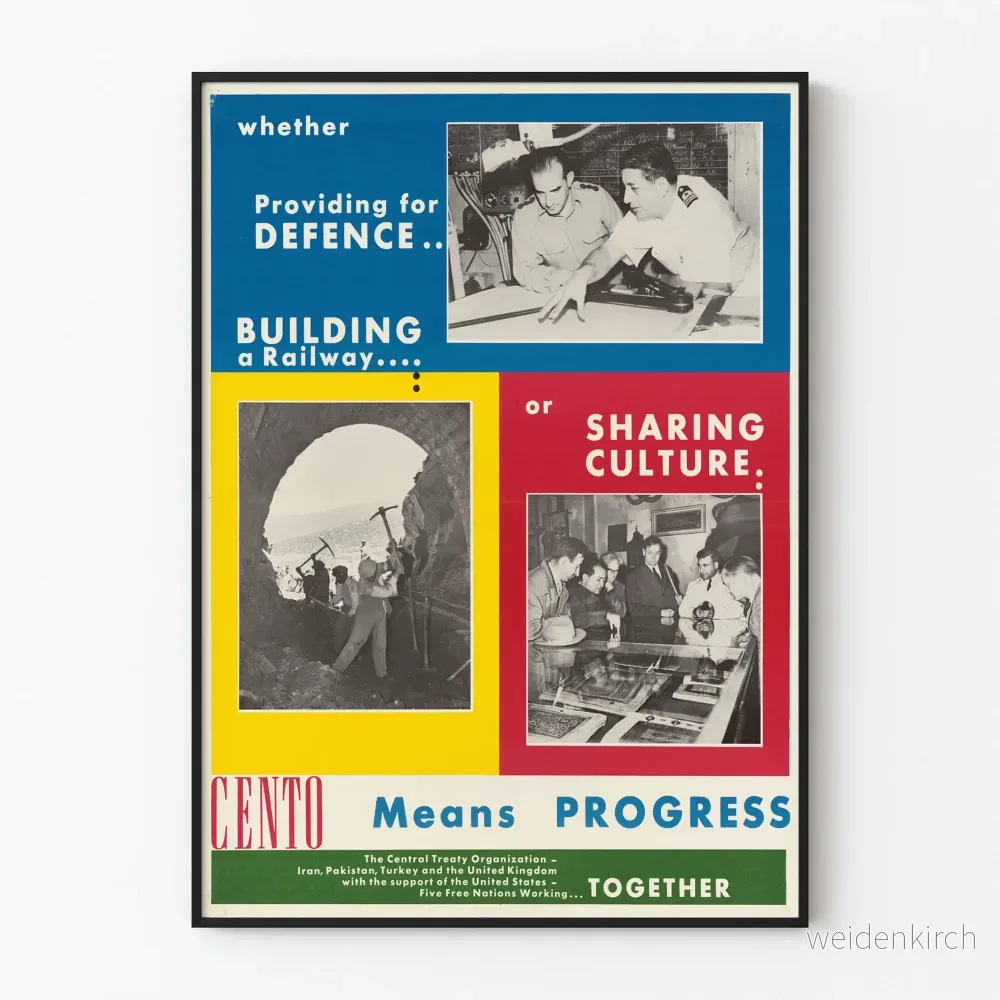 Vintageposter CENTO kollektiv framsteg och kulturellt samarbete