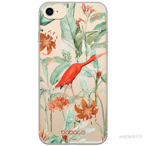 ERT GROUP mobiltelefonfodral för Iphone 7/8/ SE 2/ 3 originalt och officiellt licensierat Babaco mönster Flowers 049 optimalt anpassad till formen på mobiltelefonen, gedeeltelijk transparant 5905131341877