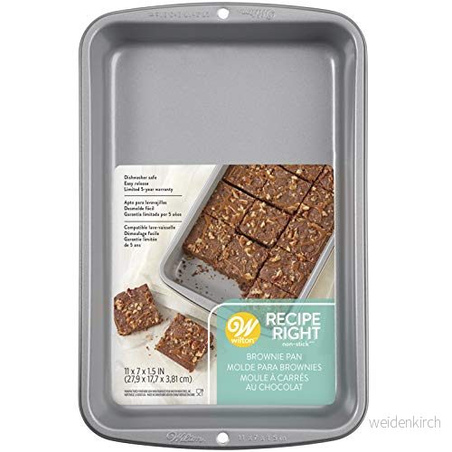 Wilton Recipe Right Non Stick Brownie Pan, 11 x 7 tum 70896331359