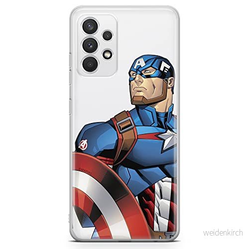 ERT GROUP mobiltelefonfodral för Samsung A32 4G LTE originalt och officiellt licensierat Marvel mönster Captain America 011 optimalt anpassad till formen på mobiltelefonen, gedeeltelijk transparant 5903040477700