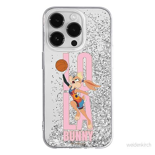 ERT GROUP mobiltelefonfodral för Apple Iphone 14 PRO originalt och officiellt licensierat Looney Tunes mönster Space Jam 028 anpassad till formen på mobiltelefonen, med glitter overflow effekt 5905511593438