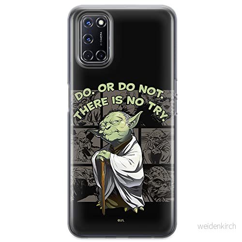ERT GROUP mobiltelefonfodral för Oppo A92/ A72/ A52 originalt och officiellt licensierat Star Wars mönster Yoda 007 optimalt anpassad till formen på mobiltelefonen, fodral tillverkad av TPU plast 5903040207963