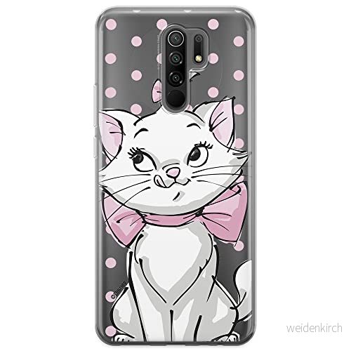 ERT GROUP mobiltelefonfodral för Xiaomi REDMI 9 originalt och officiellt licensierat Disney mönster Marie 002 optimalt anpassad till formen på mobiltelefonen, gedeeltelijk transparant 5903040305546