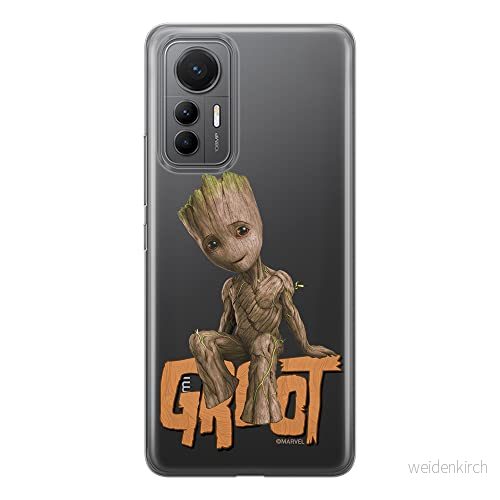 ERT GROUP mobiltelefonfodral för Xiaomi 12 LITE originalt och officiellt licensierat Marvel mönster Groot 005 optimalt anpassad till formen på mobiltelefonen, gedeeltelijk transparant 5905511510008