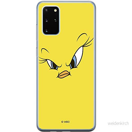 ERT GROUP mobiltelefonfodral för Samsung S20 PLUS / S11 originalt och officiellt licensierat Looney Tunes mönster Tweety 001 Vit anpassad till formen på mobiltelefonen, fodral tillverkad av TPU plast 5903537537214