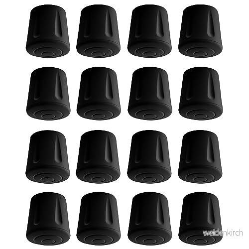cyclingcolors 16x Skridskor för stolar Gummi EPDM Ben Runda Möbler Stoppar Fotpluggar Golvskydd (20mm) 3666690044570
