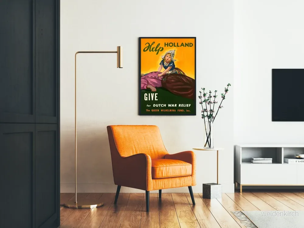 Vintageposter Help Holland för holländsk krigshjälp - Bild 2