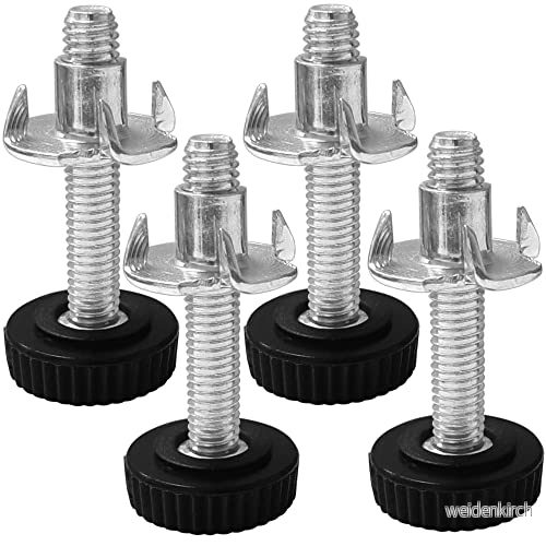 cyclingcolors 4 x möbelfotskruvar + M4 M5 eller M6 klomuttrar justerbara ändkåpor bordsstol hylla (M6 20) 3701260885891