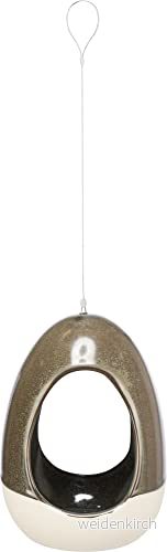 TRIXIE Fågel trädgård utomhus fågeldrycker att hänga upp, keramik, 150 ml/12 x 16 cm, skogsgrön 55531 4011905555317