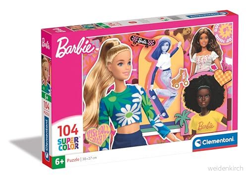 Clementoni Pussel Barbie 104 Bitar Supercolor, För Barn, 25753 8005125257539