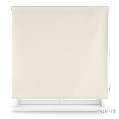 Blindecor Skräddarsydd ogenomskinlig rullgardin beige 165 x 230 cm (bredd höjd) tygstorlek 162 225 ogenomskinliga rullgardiner för fönster 8434363479562