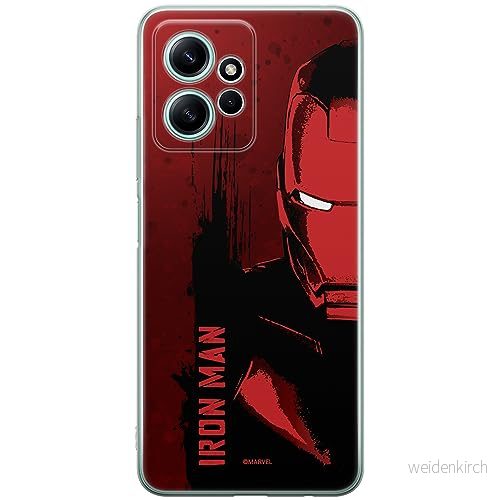 ERT GROUP mobiltelefonfodral för Xiaomi REDMI NOTE 12 4G originalt och officiellt licensierat Marvel mönster Iron Man 004 anpassad till formen på mobiltelefonen, fodral tillverkad av TPU plast 5905511938253