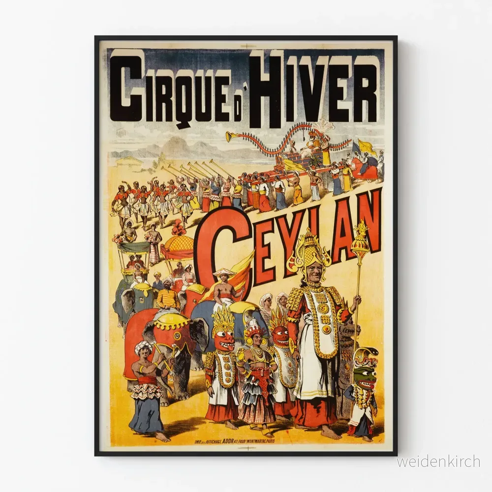 Cirque d’Hiver Ceylan – Vintage väggdekoration poster Cirque d’Hiver Ceylan – Vintage väggdekoration poster