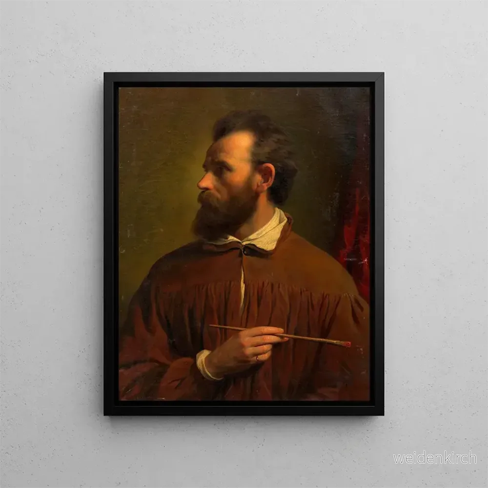 Målning Självporträtt av Friedrich von Amerling – Anton Ebert | Konsttryck Målning Självporträtt av Friedrich von Amerling – Anton Ebert | Konsttryck