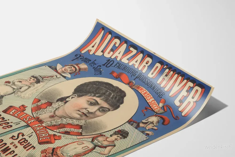Vintageposter av Alcazar d'Hiver med Elise Faure - Bild 3