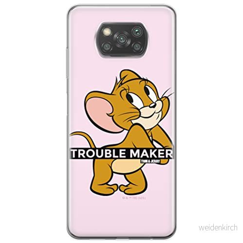 ERT GROUP mobiltelefonfodral för Xiaomi POCOPHONE X3 originalt och officiellt licensierat Tom and Jerry mönster 012 optimalt anpassad till formen på mobiltelefonen, fodral tillverkad av TPU plast 5904805270222