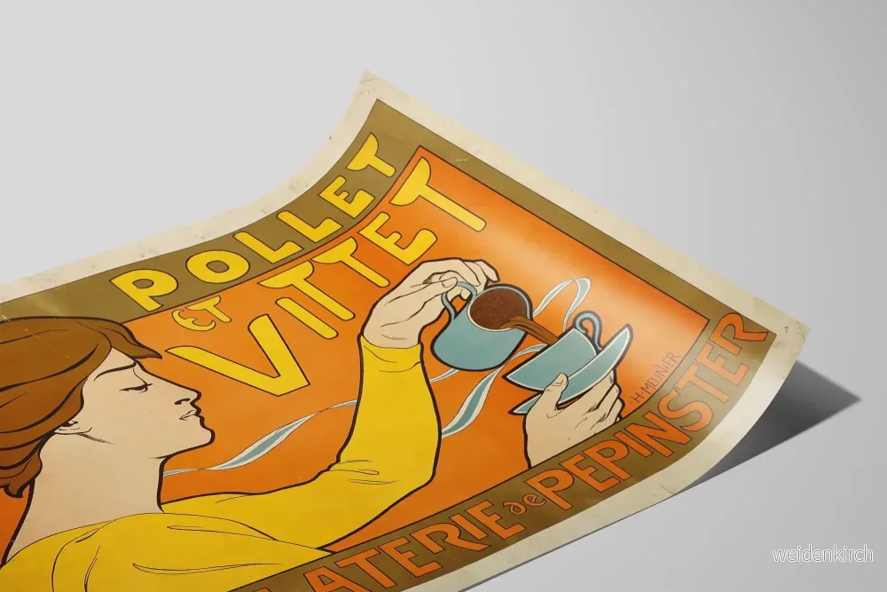 Vintageposter Pollet och Vittet Chokladfabrik i Pépinster - Bild 2