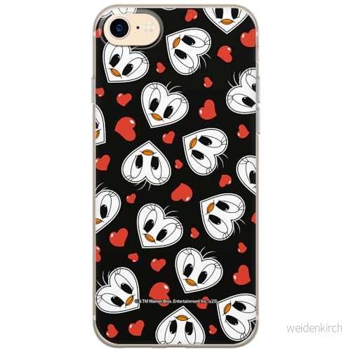 ERT GROUP mobiltelefonfodral för Iphone 7/8/ SE 2/ 3 originalt och officiellt licensierat Looney Tunes mönster Tweety 018 anpassad till formen på mobiltelefonen, fodral tillverkad av TPU plast 5905795121440