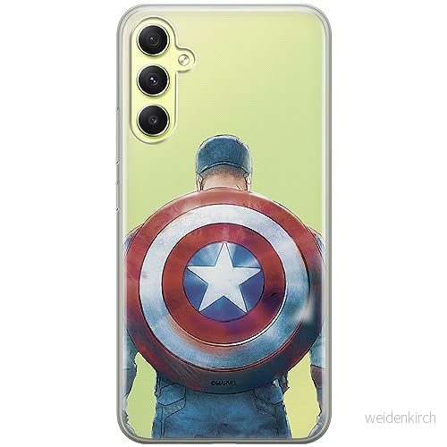 ERT GROUP mobiltelefonfodral för Samsung A34 5G originalt och officiellt licensierat Marvel mönster Capitan America 002 optimalt anpassad till formen på mobiltelefonen, gedeeltelijk transparant 5905511774721