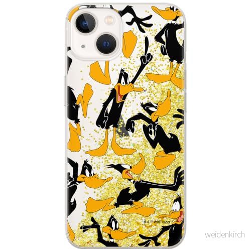 ERT GROUP mobiltelefonfodral för Apple Iphone 13 originalt och officiellt licensierat Looney Tunes mönster Duffy 002 optimalt anpassad till formen på mobiltelefonen, med glitter overflow effekt 5905511663315