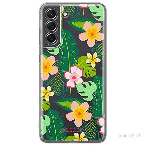 ERT GROUP mobiltelefonfodral för Samsung S21 FE originalt och officiellt licensierat Babaco mönster Flowers 019 optimalt anpassad till formen på mobiltelefonen, gedeeltelijk transparant 5903932984590